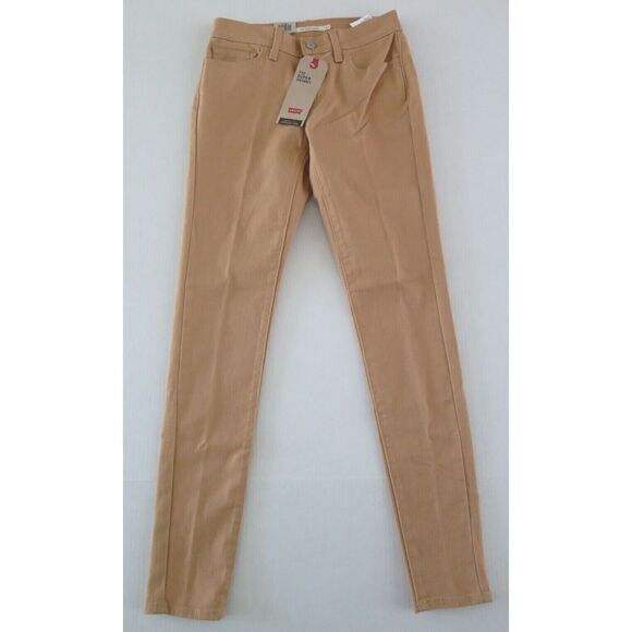 Levi's 710 Men's Sz 27x30 Khaki Slim Fit Straight Leg Super Skinny Jeans - Picture 1 of 8